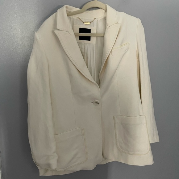 Magaschoni collection ivory overstitched blazer XL - Picture 12 of 15